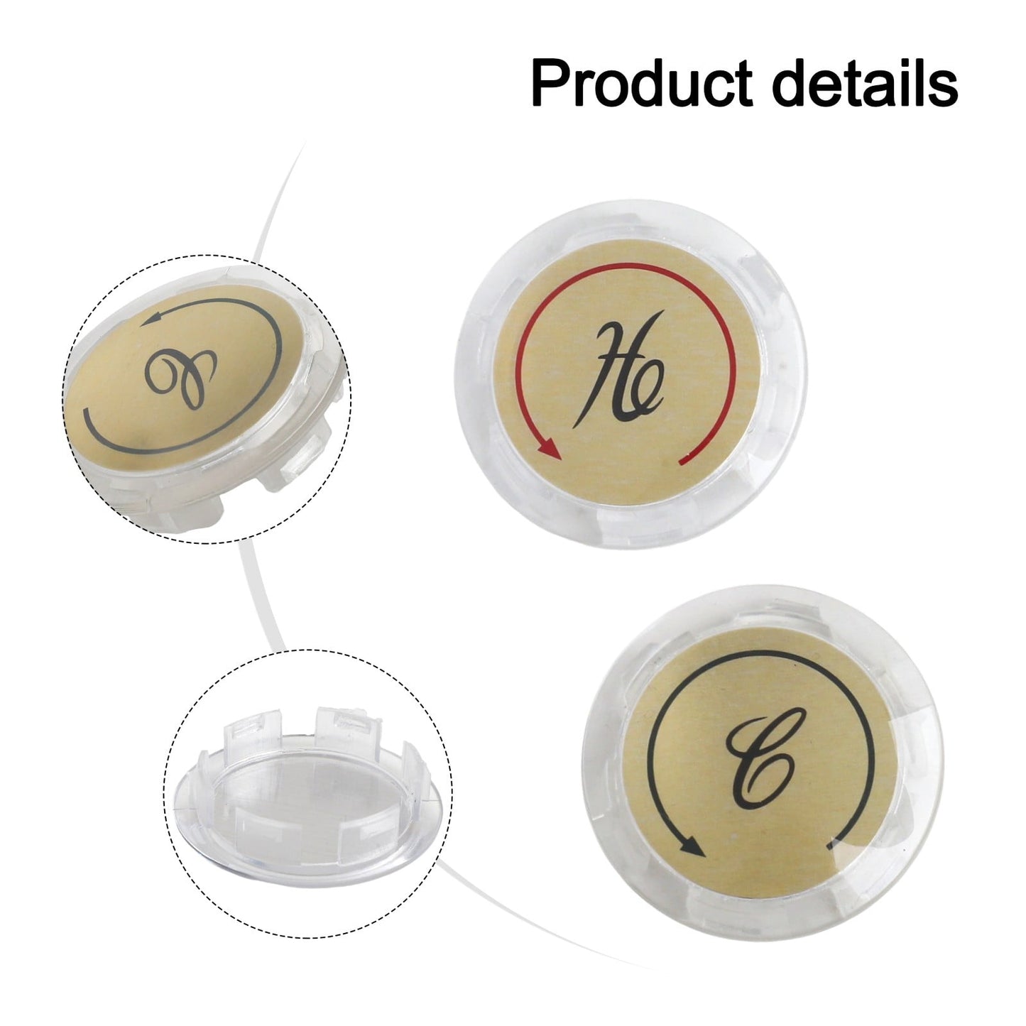 8Pcs Faucet Index Buttons Hot And Cold Sink Shower Knobs Handle Sign Stickers Smile Home V1189-LWWAL-20260327-04431