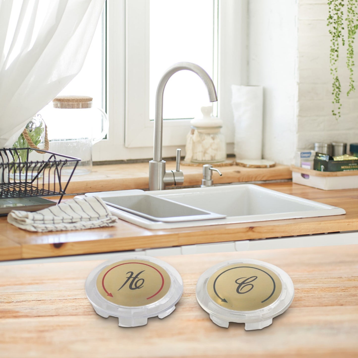 8Pcs Faucet Index Buttons Hot And Cold Sink Shower Knobs Handle Sign Stickers Smile Home V1189-LWWAL-20260327-04431