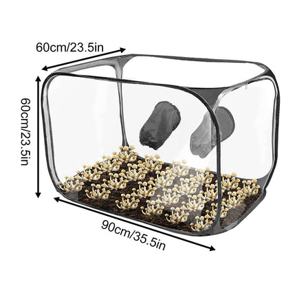 Still Air Box, Mushroom Grow Kit, Portable Compact Still Air Box Mycology Balck Smile Home V1189-LWWAL-20260327-04434
