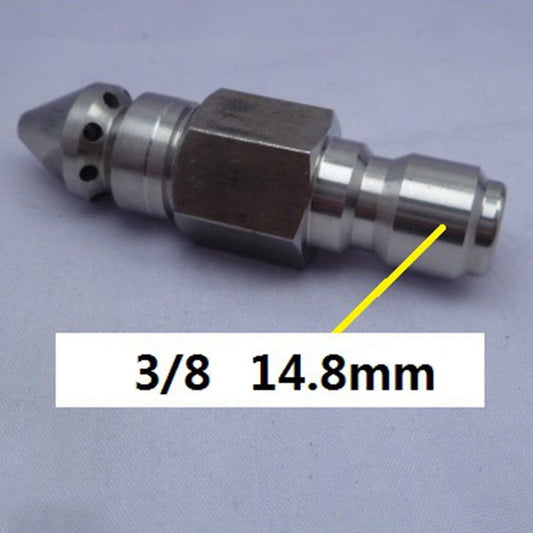 Pressure Washer Drain Sewer Cleaning Jetter Nozzle 3/8"9 Jets Male/Quick Connect 3/8 Quick Plug Smile Home V1189-LWWAL-20260327-04453