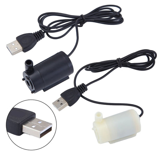 Small Water Pump Silent Submersible USB 5V 1m Cable Garden Outdoor Fountain Tool Black Smile Home White V1189-LWWAL-20260327-04455