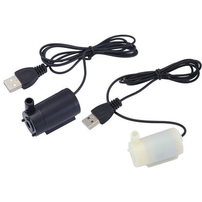 Small Water Pump Silent Submersible USB 5V 1m Cable Garden Outdoor Fountain Tool Black Smile Home White V1189-LWWAL-20260327-04455