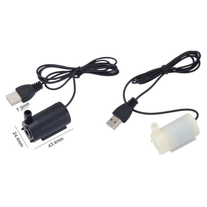 Small Water Pump Silent Submersible USB 5V 1m Cable Garden Outdoor Fountain Tool Black Smile Home White V1189-LWWAL-20260327-04455