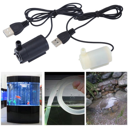 Small Water Pump Silent Submersible USB 5V 1m Cable Garden Outdoor Fountain Tool Black Smile Home White V1189-LWWAL-20260327-04455