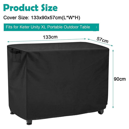 Waterproof Outdoor Prep Movable Dining Cart Pizza Oven Patio Grill Table Cover 104*61*81Cm Smile Home V1189-LWWAL-20260327-04458