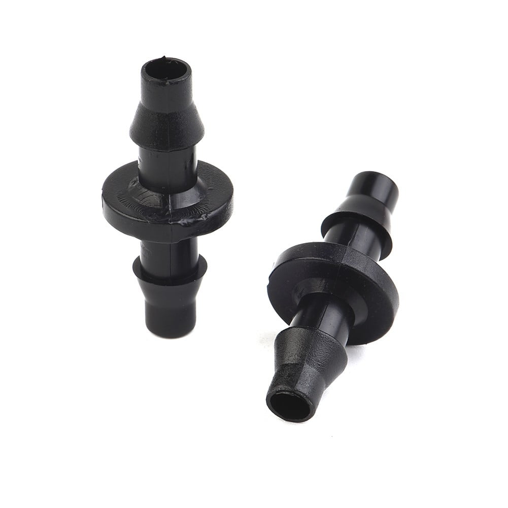 New 100Pc 1/4 Barbed Connector Double Way For 4/7Mm Garden Drip Irrigation Hose Smile Home V1189-LWWAL-20260327-04463
