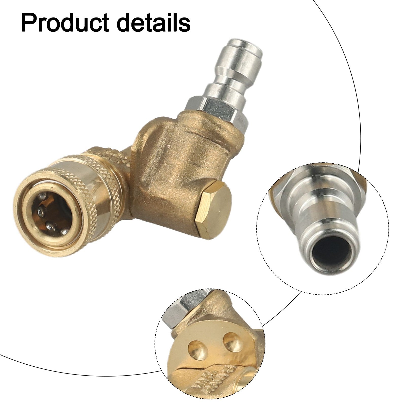 Pressure Washer Nozzle For 360 Degree Pivoting Coupler Cleaning Connector Smile Home V1189-LWWAL-20260327-04477