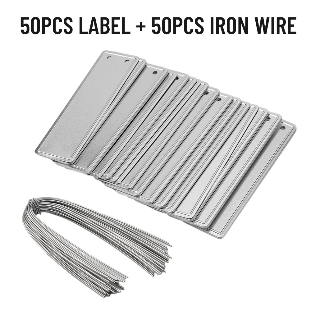 Aluminum Plant Labels Double Sided Metal Labels Tree ID Tag Waterproof iron wire Smile Home V1189-LWWAL-20260327-04485