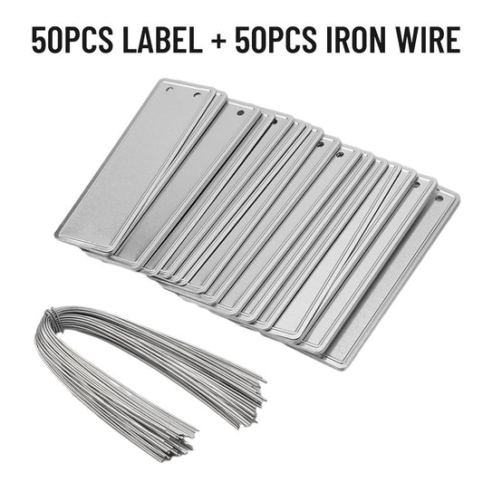 Aluminum Plant Labels Double Sided Metal Labels Tree ID Tag Waterproof iron wire Smile Home V1189-LWWAL-20260327-04485