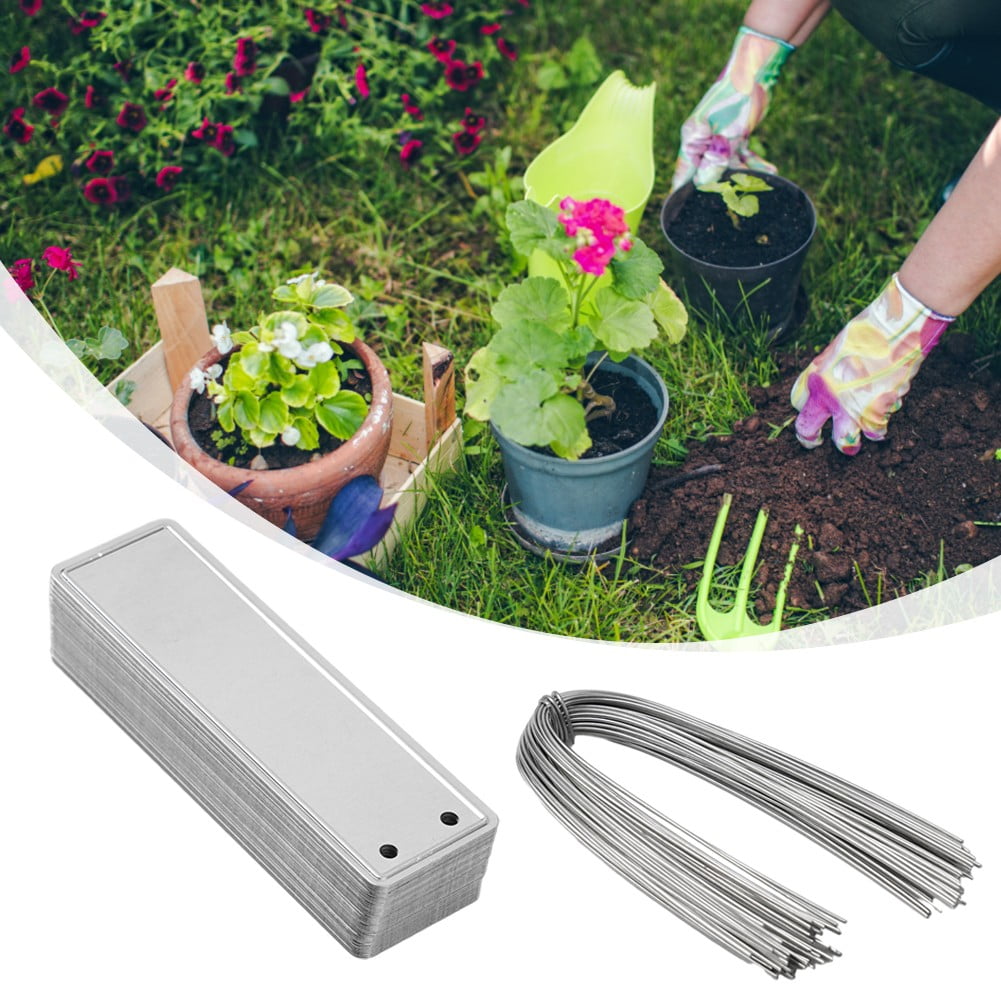 Aluminum Plant Labels Double Sided Metal Labels Tree ID Tag Waterproof iron wire Smile Home V1189-LWWAL-20260327-04485