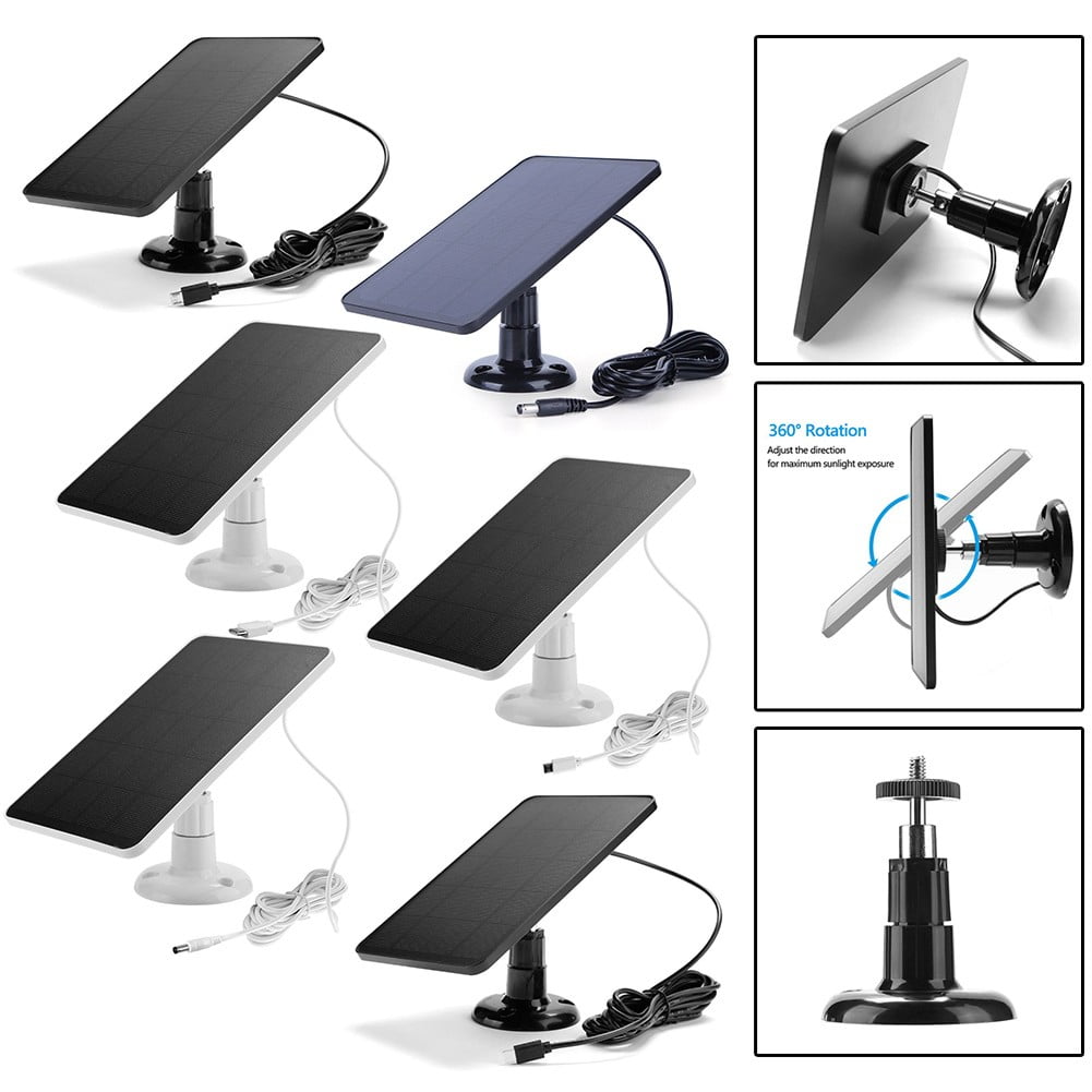 Solar Panel for Blink Camera: 4W Outdoor Solar Charger with 9.84ft Cable! C Black Smile Home C White V1189-LWWAL-20260327-04491