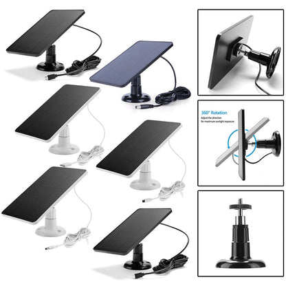 Solar Panel for Blink Camera: 4W Outdoor Solar Charger with 9.84ft Cable! C Black Smile Home C White V1189-LWWAL-20260327-04491
