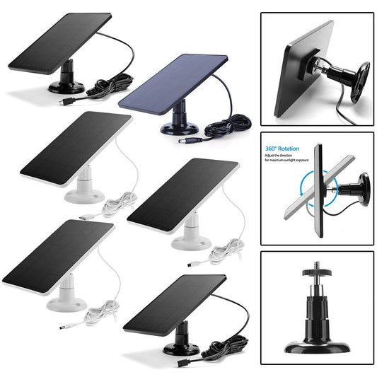 Solar Panel for Blink Camera: 4W Outdoor Solar Charger with 9.84ft Cable! C Black Smile Home C White V1189-LWWAL-20260327-04491