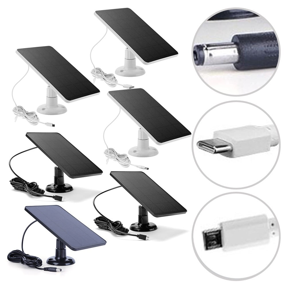 Solar Panel for Blink Camera: 4W Outdoor Solar Charger with 9.84ft Cable! C Black Smile Home C White V1189-LWWAL-20260327-04491