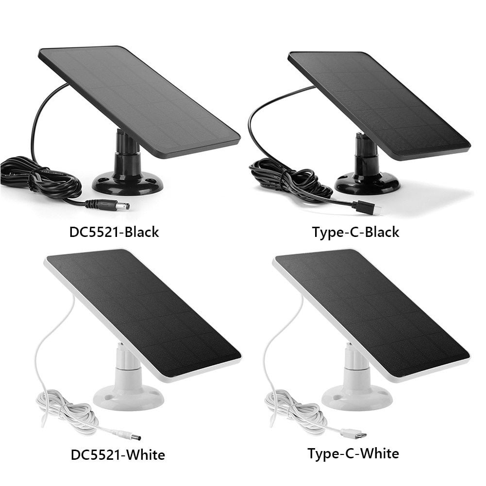 Solar Panel for Blink Camera: 4W Outdoor Solar Charger with 9.84ft Cable! C Black Smile Home Dc Black V1189-LWWAL-20260327-04492
