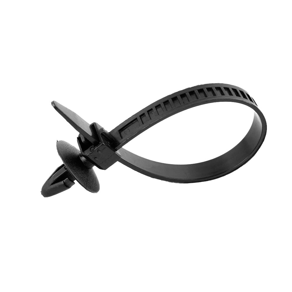 30Pcs Car Auto Cable Ties Strap Push Mount Wire Tie Retainer Clips Clamp Nylon Black Auto Fastener Clip V1189-LWWAL-20260327-04501