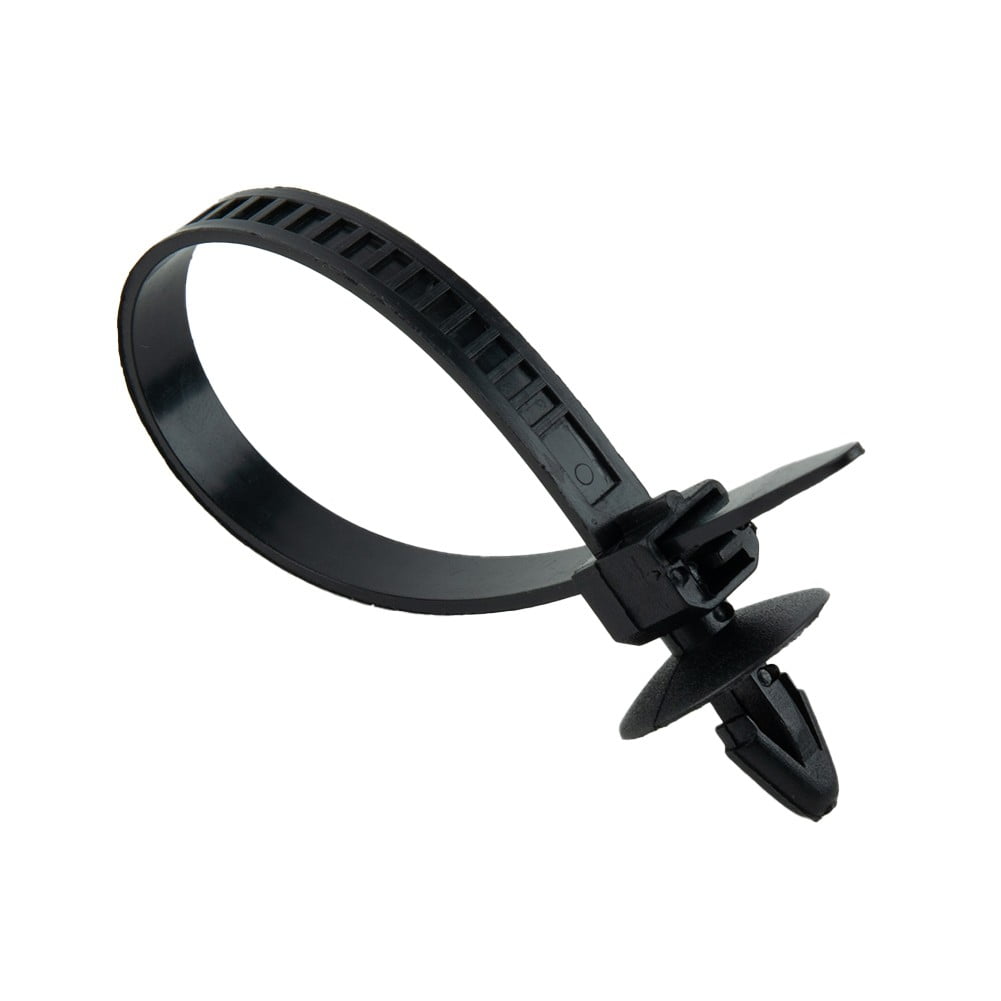 30Pcs Car Auto Cable Ties Strap Push Mount Wire Tie Retainer Clips Clamp Nylon Black Auto Fastener Clip V1189-LWWAL-20260327-04501