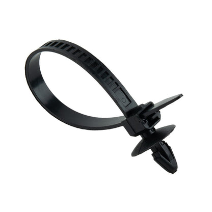 30Pcs Car Auto Cable Ties Strap Push Mount Wire Tie Retainer Clips Clamp Nylon Black Auto Fastener Clip V1189-LWWAL-20260327-04501