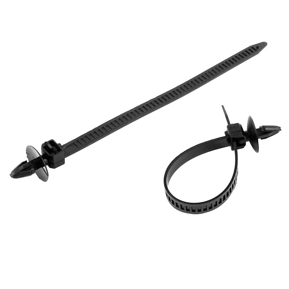 30Pcs Car Auto Cable Ties Strap Push Mount Wire Tie Retainer Clips Clamp Nylon Black Auto Fastener Clip V1189-LWWAL-20260327-04501