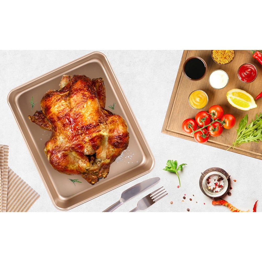 2-Pack Carbon Steel Baking Trays For Oven Rectangular Non-Stick Flat Bottom Baking Sheets For Cookies Cakes V1189-LWWAL-20260327-04502
