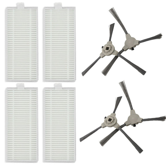Replacement Side Brush And Filter Kit For Ropvacnic S1 Tipdiy G90 Vipsun Z1 Robot Vacuum Cleaner 4 Brushes 4 V1189-LWWAL-20260327-04509