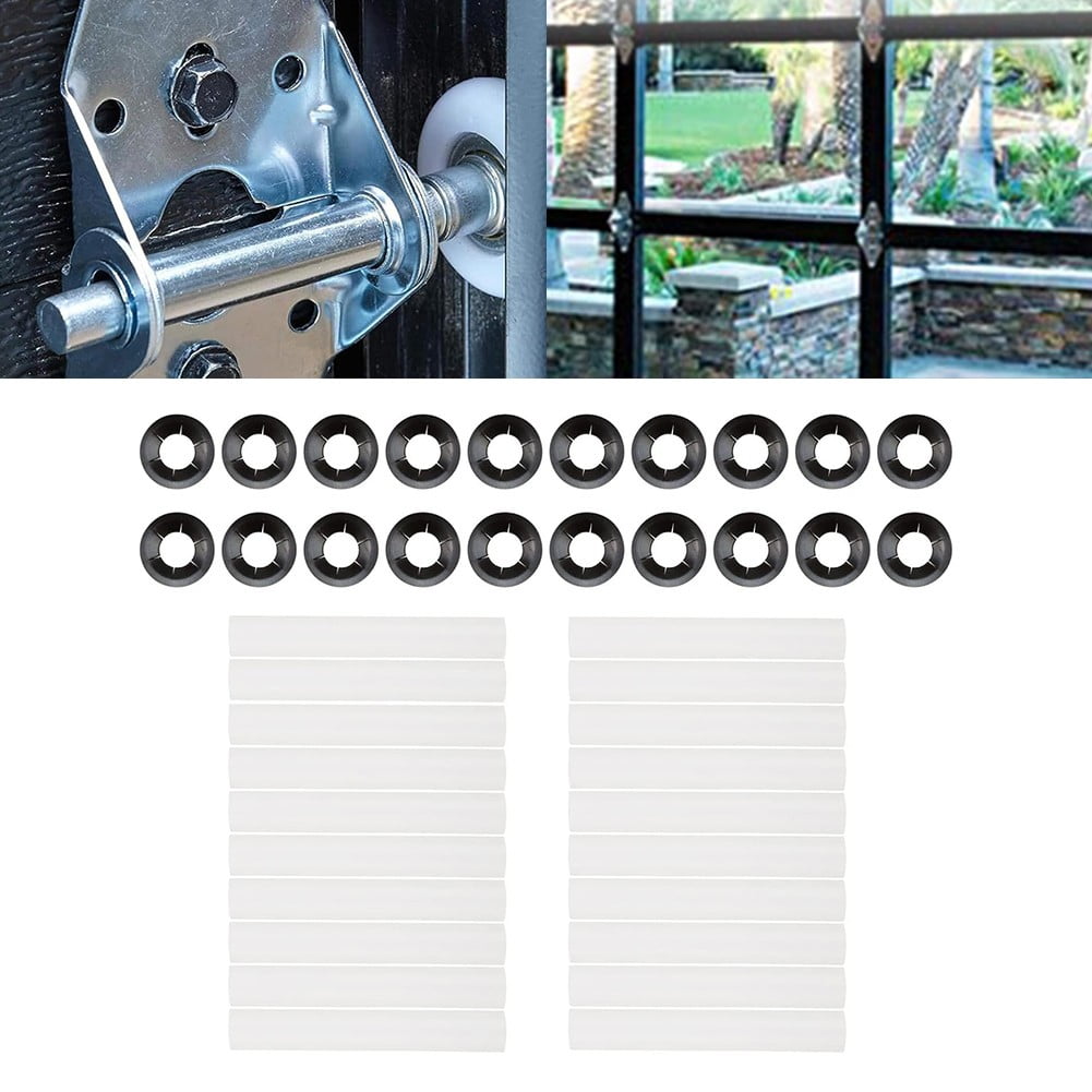20Pcs 80Mm Garage Door Hinge Roller Sleeves With Bearings Plastic Abs Quiet Roller Replacement Parts For V1189-LWWAL-20260327-04521