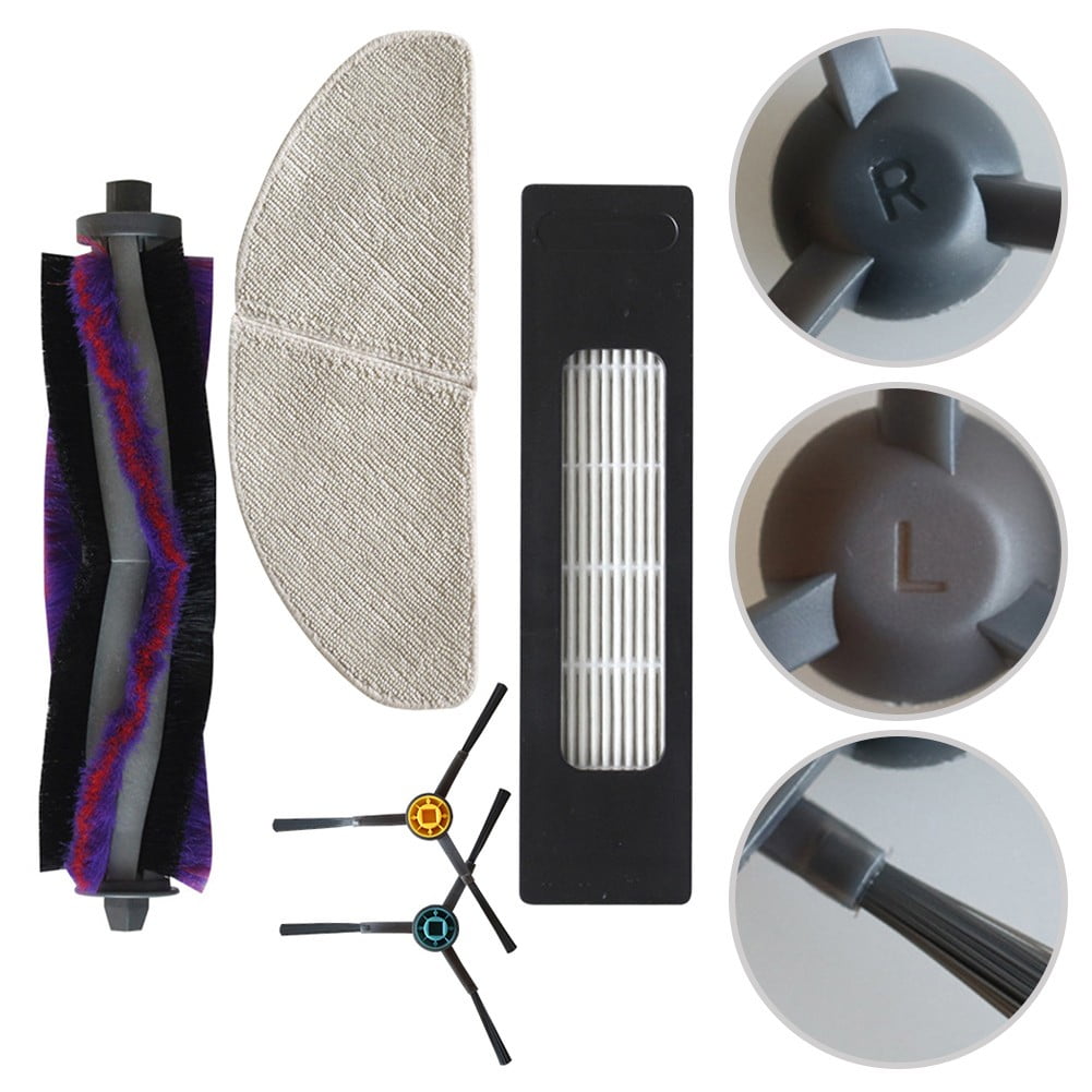 Eureka Ner800 Robot Vacuum Replacement Parts Kit With Main Brush Side Brushes Filters And Mop Cloths For V1189-LWWAL-20260327-04525