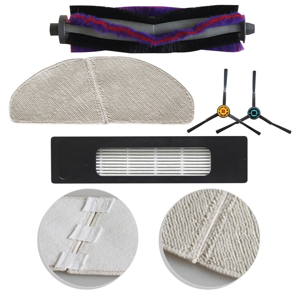 Eureka Ner800 Robot Vacuum Replacement Parts Kit With Main Brush Side Brushes Filters And Mop Cloths For V1189-LWWAL-20260327-04525
