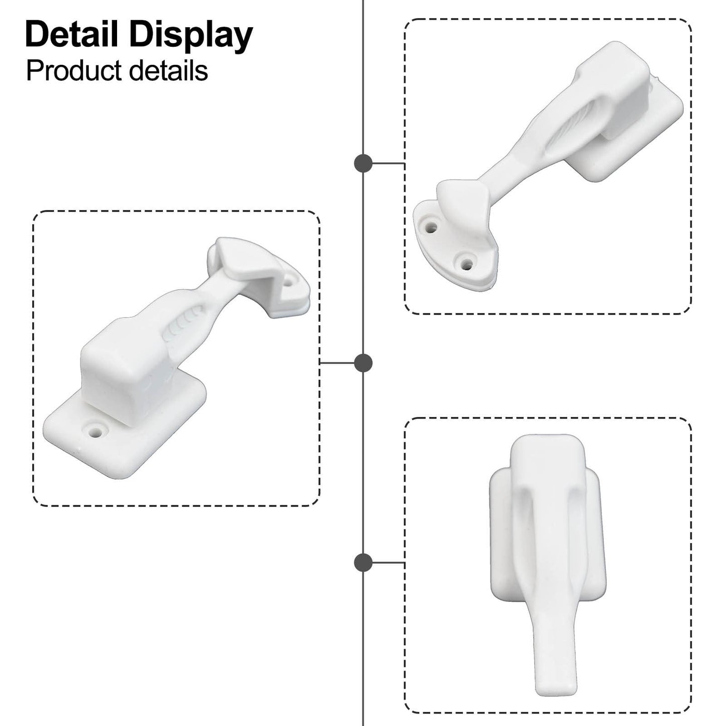 Nylon Rv Cabinet Latch Lock For Camper Trailer Boat Easy Install Secure Door Catch Holder White Black Travel V1189-LWWAL-20260327-04556
