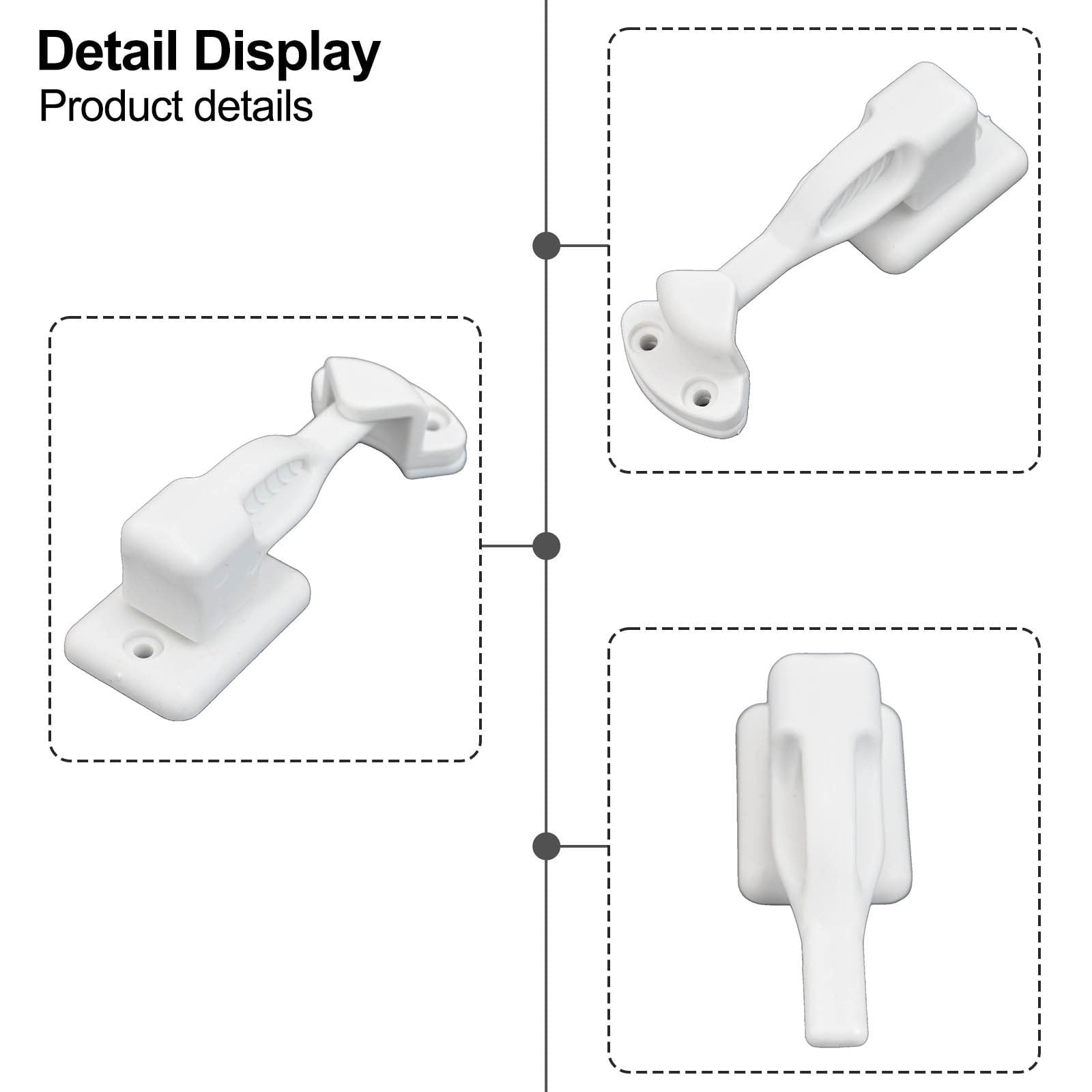 Nylon Rv Cabinet Latch Lock For Camper Trailer Boat Easy Install Secure Door Catch Holder White Black Travel V1189-LWWAL-20260327-04556