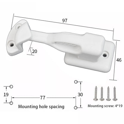 Nylon Rv Cabinet Latch Lock For Camper Trailer Boat Easy Install Secure Door Catch Holder White Black Travel V1189-LWWAL-20260327-04556