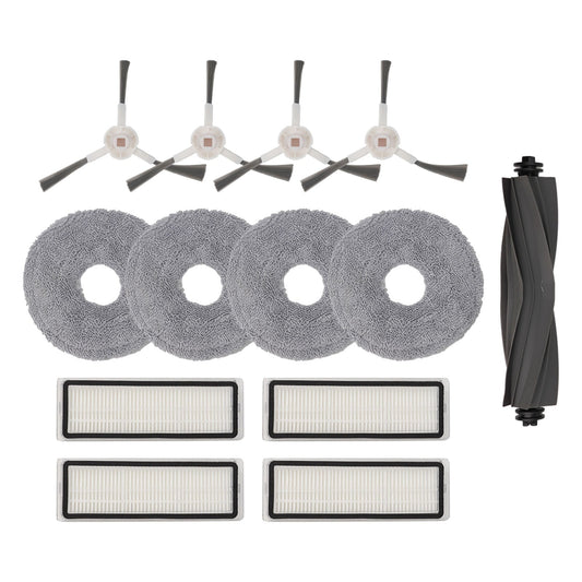 Robotic Vacuum Cleaner Parts Kit For L10 & L10S Pro - Main Brush 4 Side Brushes 4 Filters & 4 Mop Cloths V1189-LWWAL-20260327-04563