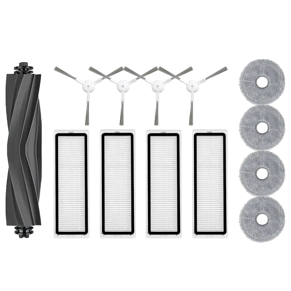 Robotic Vacuum Cleaner Parts Kit For L10 & L10S Pro - Main Brush 4 Side Brushes 4 Filters & 4 Mop Cloths V1189-LWWAL-20260327-04563