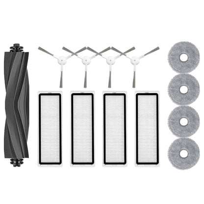 Robotic Vacuum Cleaner Parts Kit For L10 & L10S Pro - Main Brush 4 Side Brushes 4 Filters & 4 Mop Cloths V1189-LWWAL-20260327-04563