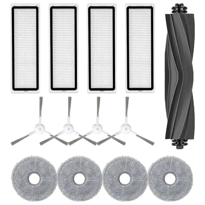 Robotic Vacuum Cleaner Parts Kit For L10 & L10S Pro - Main Brush 4 Side Brushes 4 Filters & 4 Mop Cloths V1189-LWWAL-20260327-04563