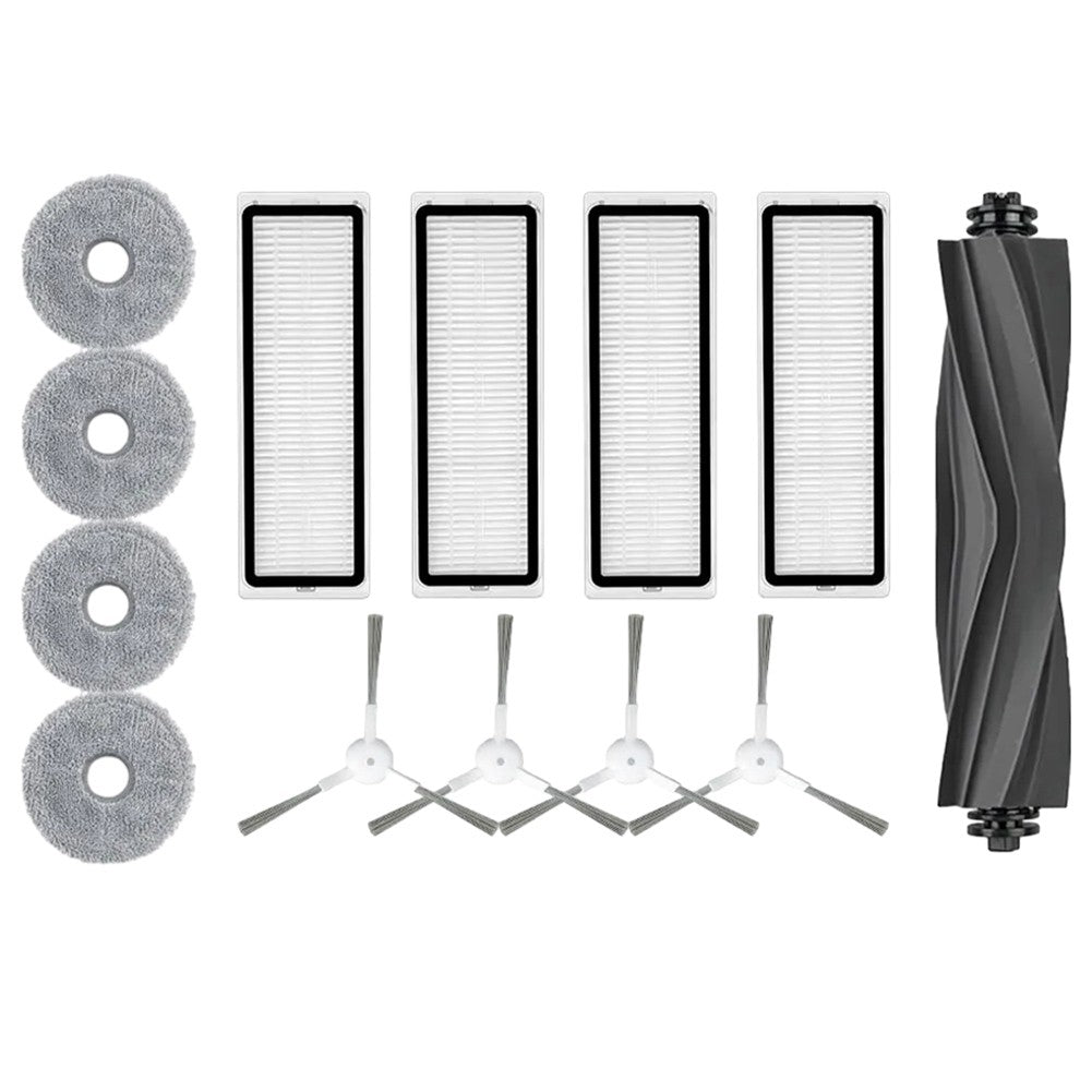 Robotic Vacuum Cleaner Parts Kit For L10 & L10S Pro - Main Brush 4 Side Brushes 4 Filters & 4 Mop Cloths V1189-LWWAL-20260327-04563