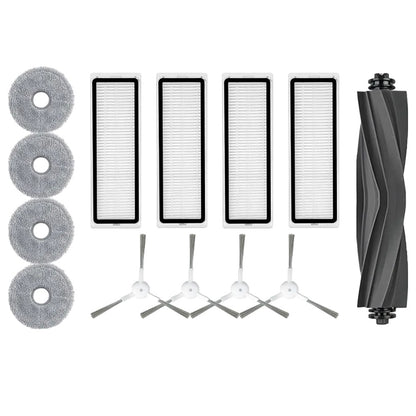 Robotic Vacuum Cleaner Parts Kit For L10 & L10S Pro - Main Brush 4 Side Brushes 4 Filters & 4 Mop Cloths V1189-LWWAL-20260327-04563