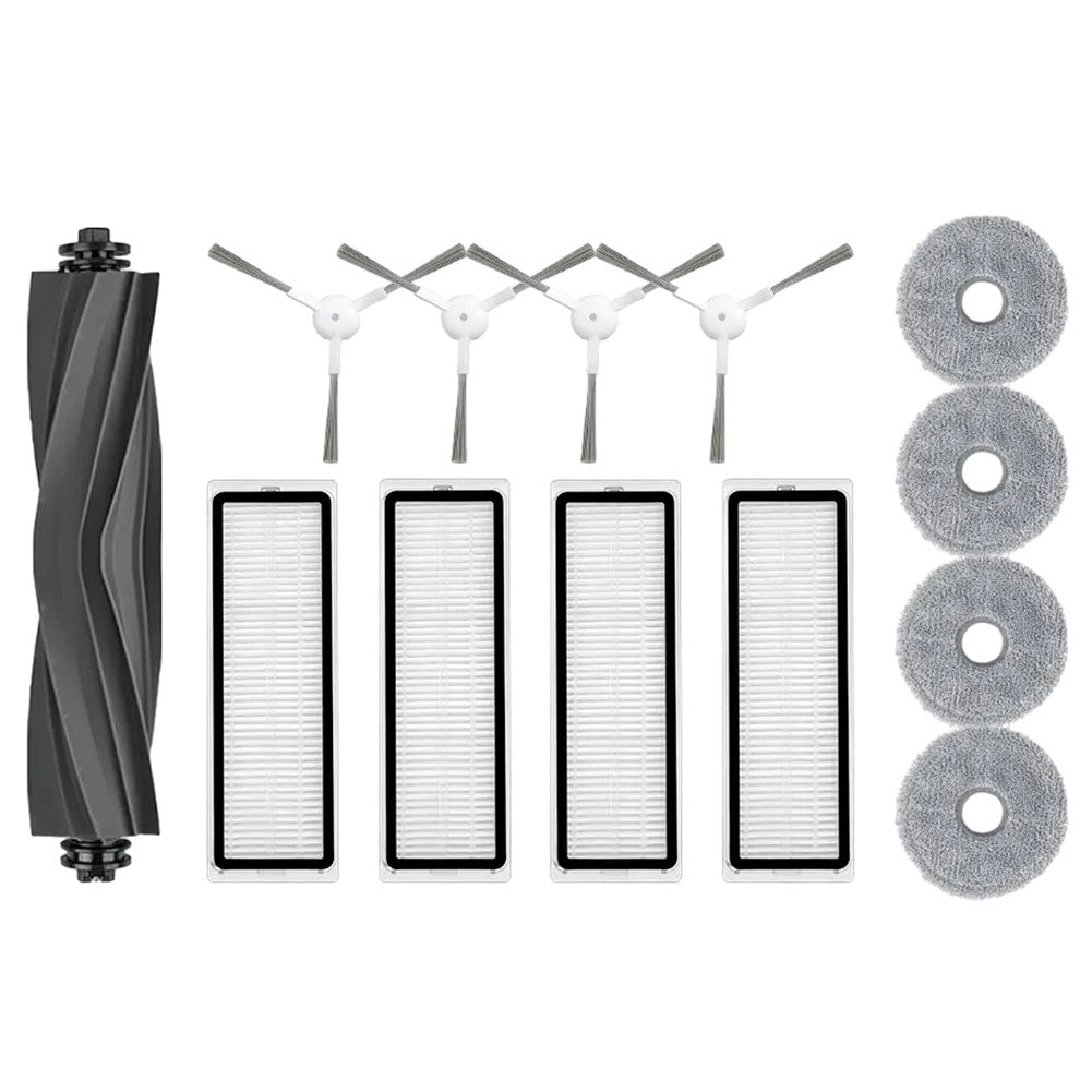 Robotic Vacuum Cleaner Parts Kit For L10 & L10S Pro - Main Brush 4 Side Brushes 4 Filters & 4 Mop Cloths V1189-LWWAL-20260327-04563