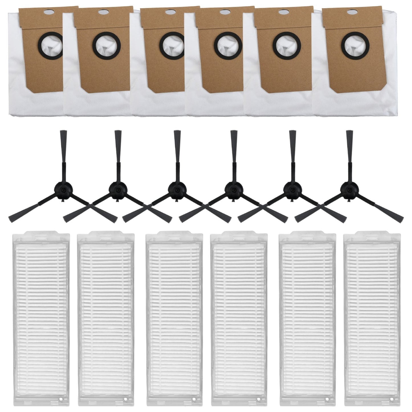 Cecotec Conga 13090 Spin Revol Home Vacuum Filter Dust Bag Side Brush Replacement Kit With 6 Filters 6 Bags 6 V1189-LWWAL-20260327-04565