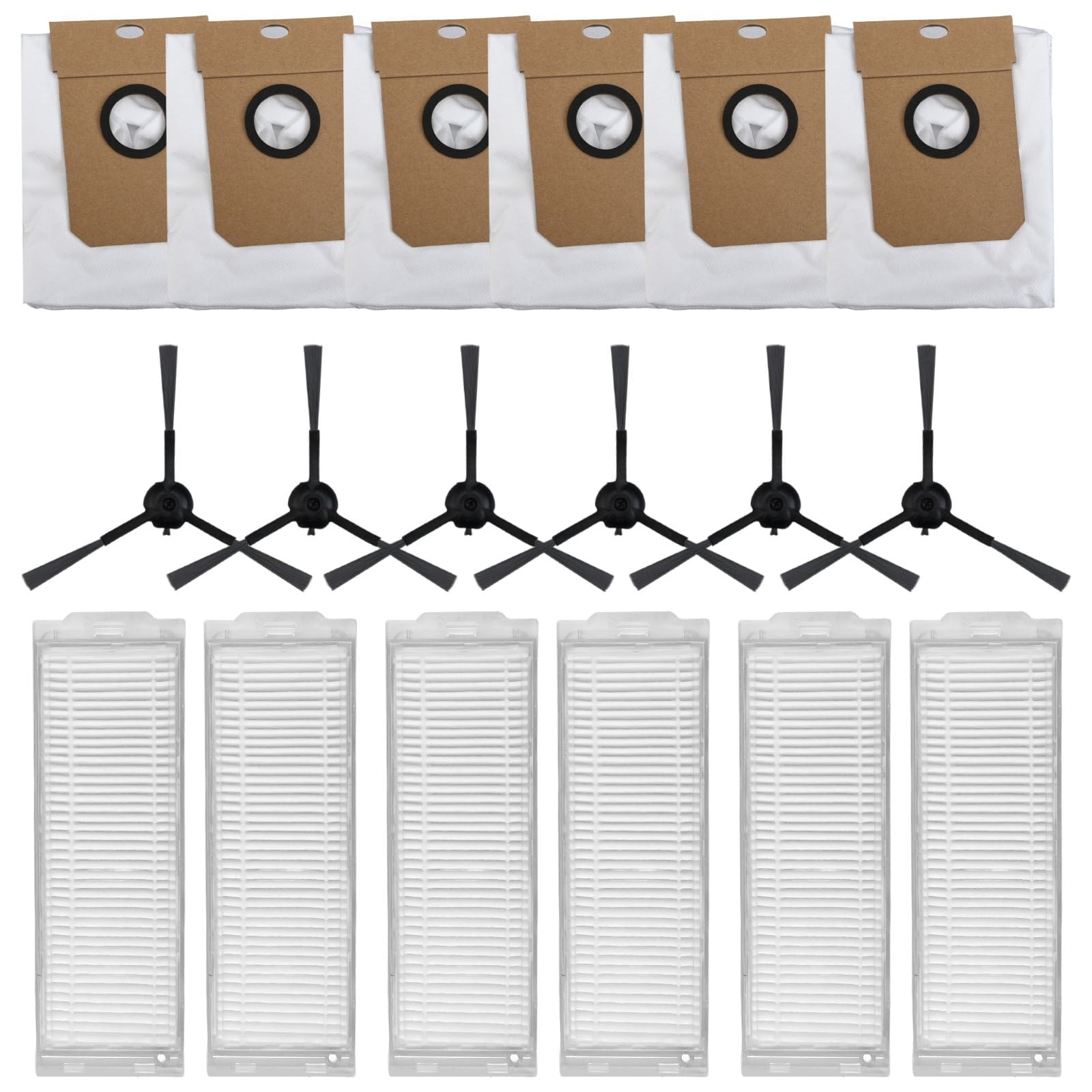 Cecotec Conga 13090 Spin Revol Home Vacuum Filter Dust Bag Side Brush Replacement Kit With 6 Filters 6 Bags 6 V1189-LWWAL-20260327-04565