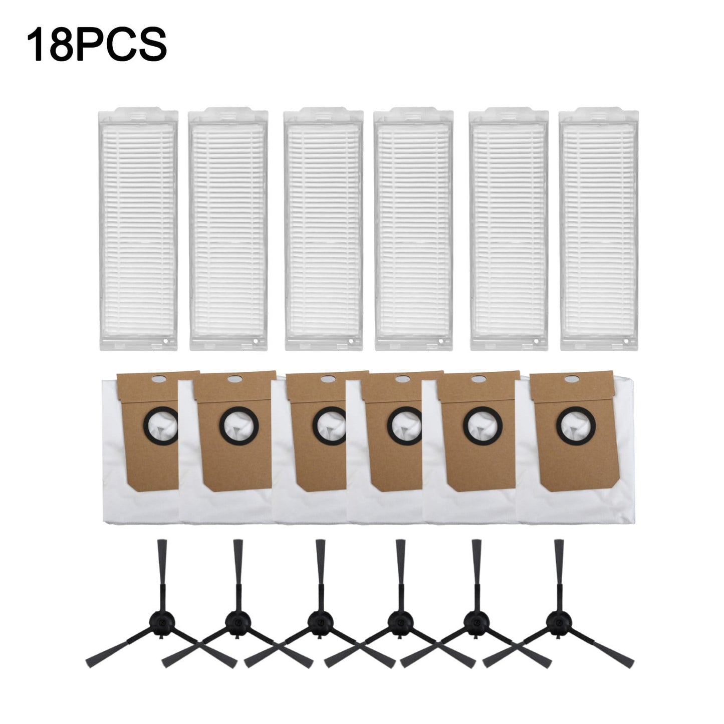 Cecotec Conga 13090 Spin Revol Home Vacuum Filter Dust Bag Side Brush Replacement Kit With 6 Filters 6 Bags 6 V1189-LWWAL-20260327-04565