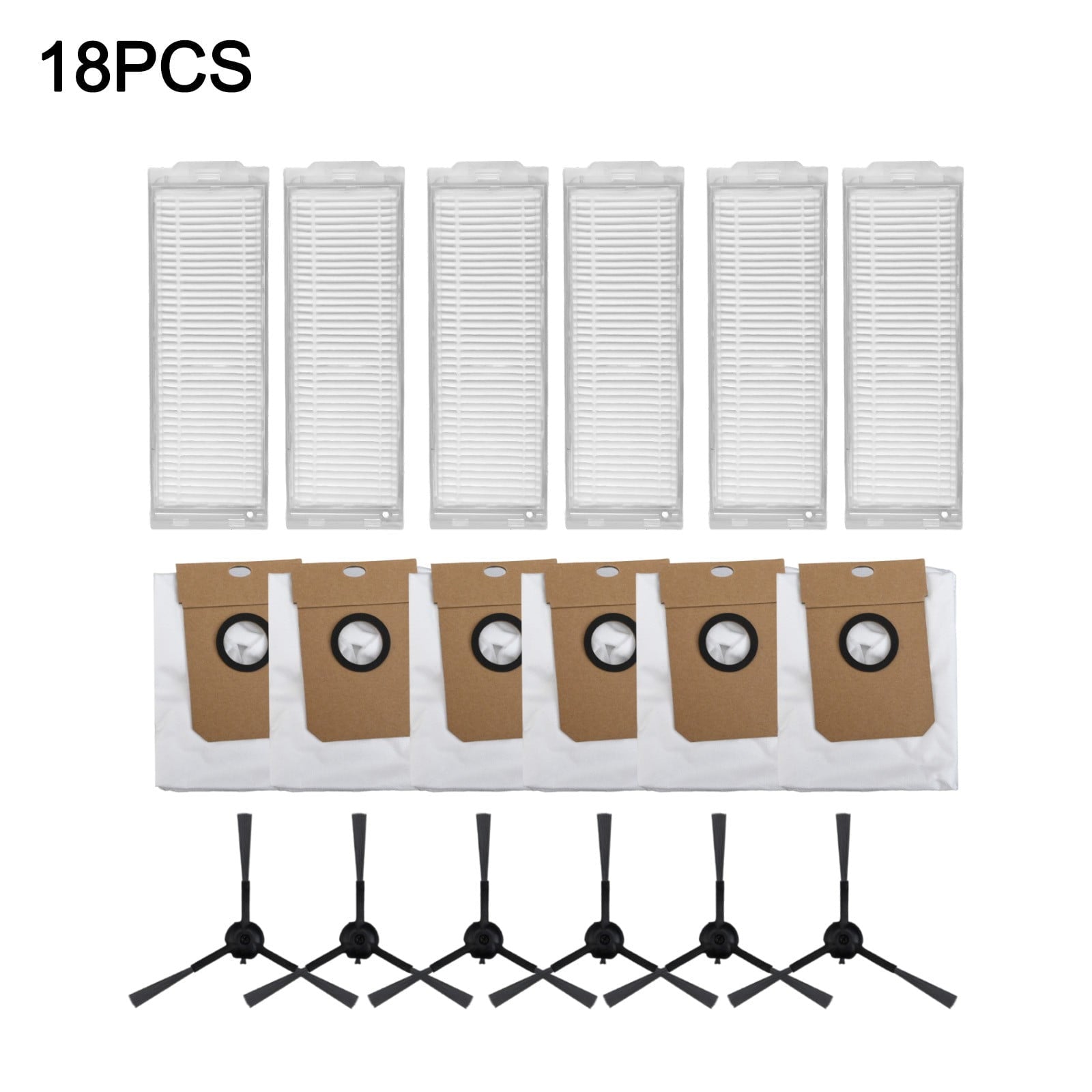 Cecotec Conga 13090 Spin Revol Home Vacuum Filter Dust Bag Side Brush Replacement Kit With 6 Filters 6 Bags 6 V1189-LWWAL-20260327-04565