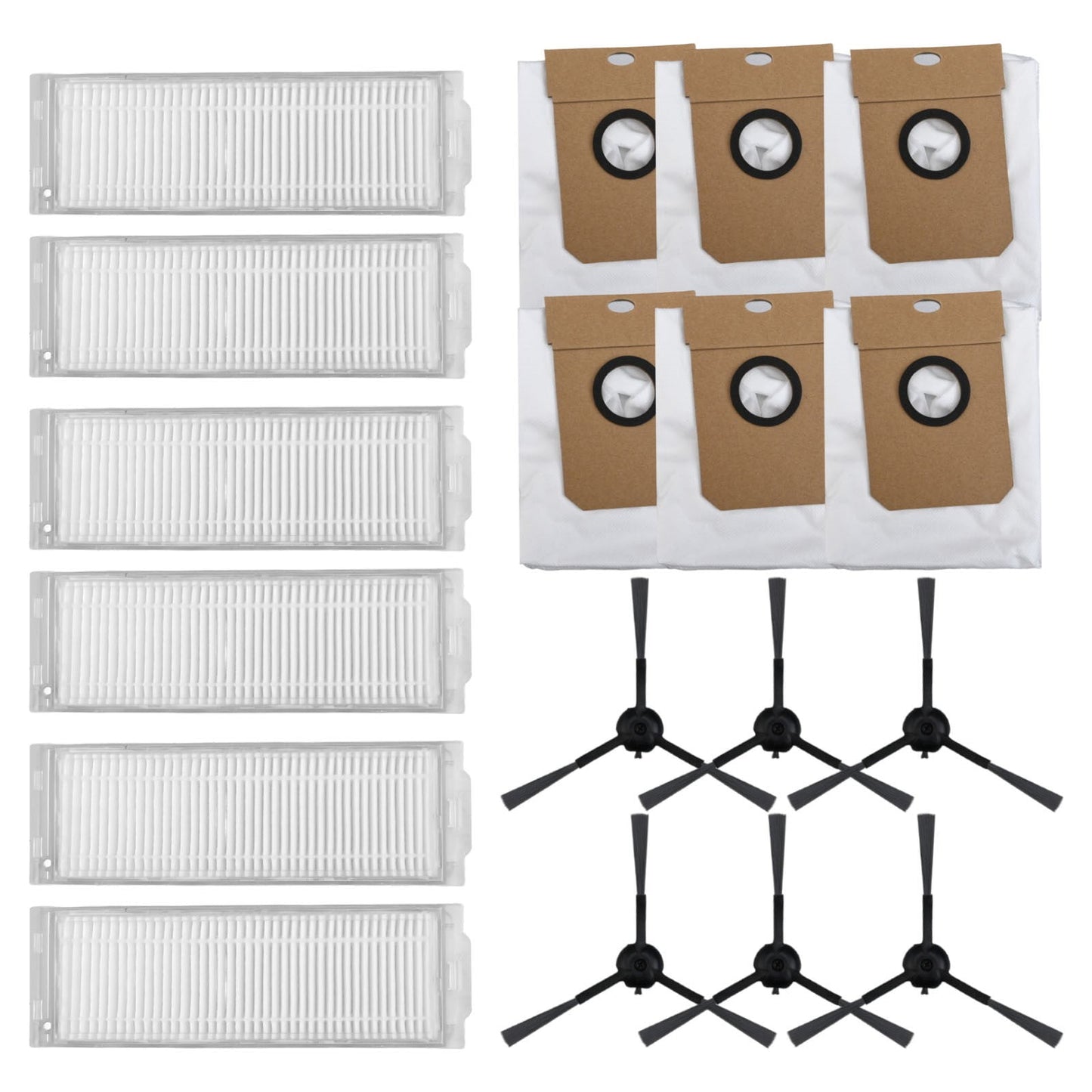 Cecotec Conga 13090 Spin Revol Home Vacuum Filter Dust Bag Side Brush Replacement Kit With 6 Filters 6 Bags 6 V1189-LWWAL-20260327-04565