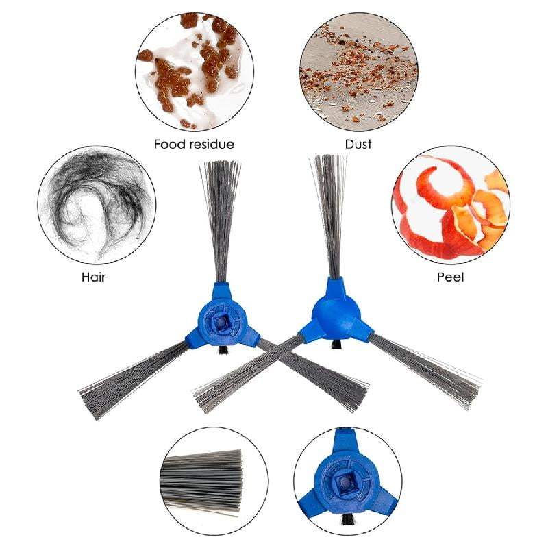 JZROCKER 10 Pack Replacement Side Brushes Tool Easy Installation Sweeper Part Suitable for 11S 30C Robot V1189-LWWAL-20260327-04571