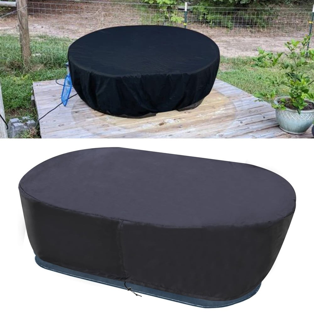 210D Oxford Fabric Stock Tank Cover Oval Ice Bath Cover Gallon Basin Waterproof Drawstring Pool Protector V1189-LWWAL-20260327-04572