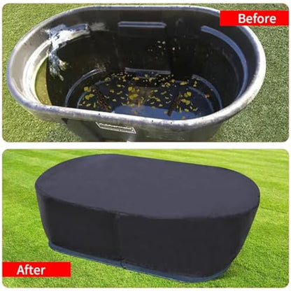 210D Oxford Fabric Stock Tank Cover Oval Ice Bath Cover Gallon Basin Waterproof Drawstring Pool Protector V1189-LWWAL-20260327-04572