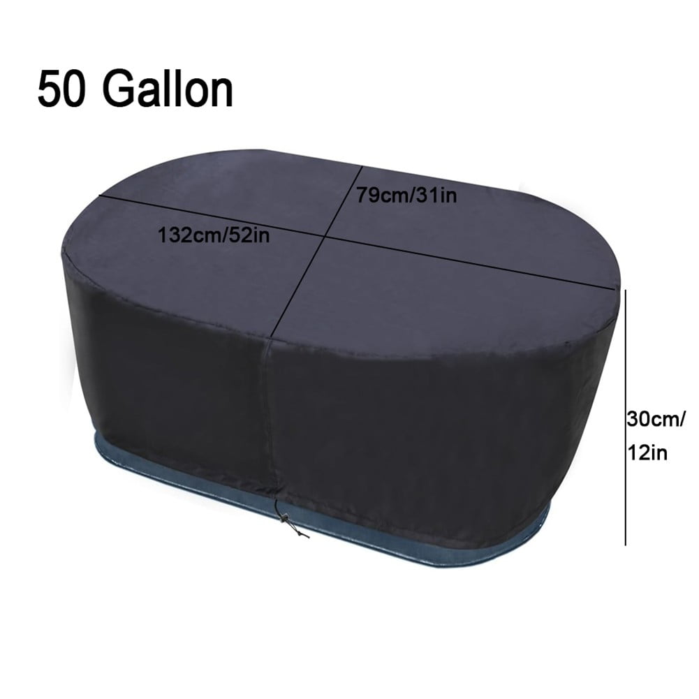 210D Oxford Fabric Stock Tank Cover Oval Ice Bath Cover Gallon Basin Waterproof Drawstring Pool Protector V1189-LWWAL-20260327-04572
