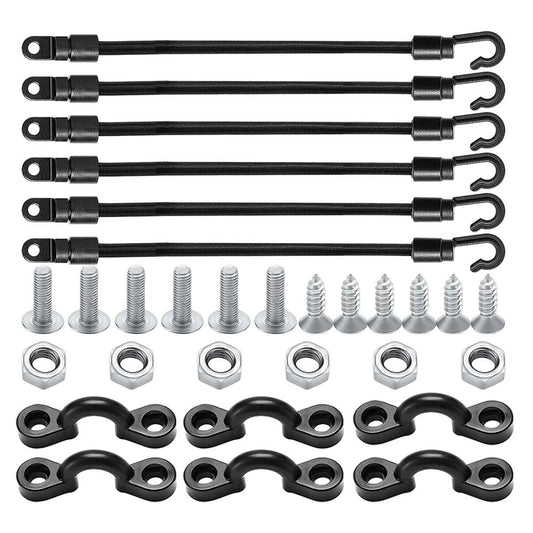 Fankenuo 6 Set 18 Inch Fishing Rod Straps for Boat Deck Fishing Rod Tie Down for Kayak 4# V1189-LWWAL-20260327-04586
