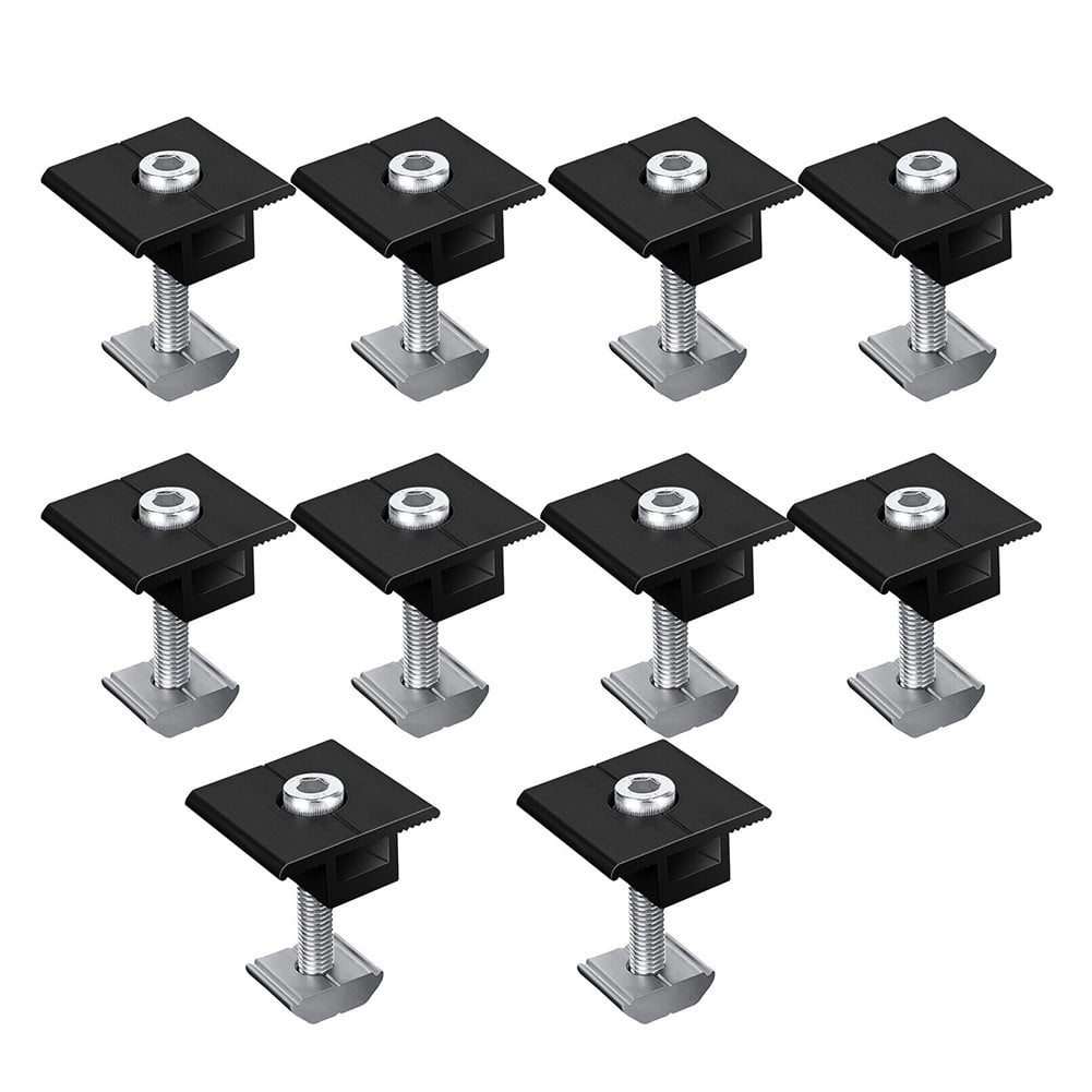 Solar Panel Adjustable Bracket Clamp Wide Photovoltaic Support Fixing PV End Clamps Mounting 30mm/35mm 10X V1189-LWWAL-20260327-04612