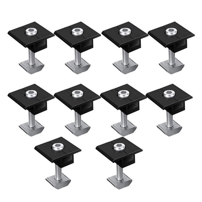 Solar Panel Adjustable Bracket Clamp Wide Photovoltaic Support Fixing PV End Clamps Mounting 30mm/35mm 10X V1189-LWWAL-20260327-04612